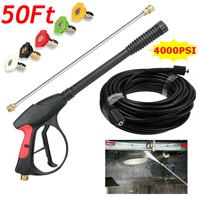 #ad High Pressure 4000PSI Car Power Washer Gun Spray Wand Lance Nozzle and Hose Kit $41.29
