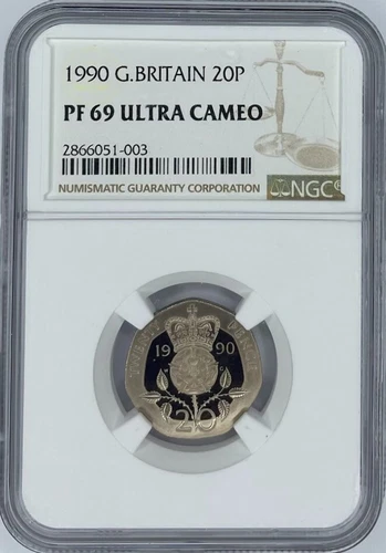 1990 Great Britain 20 Pence Proof NGC