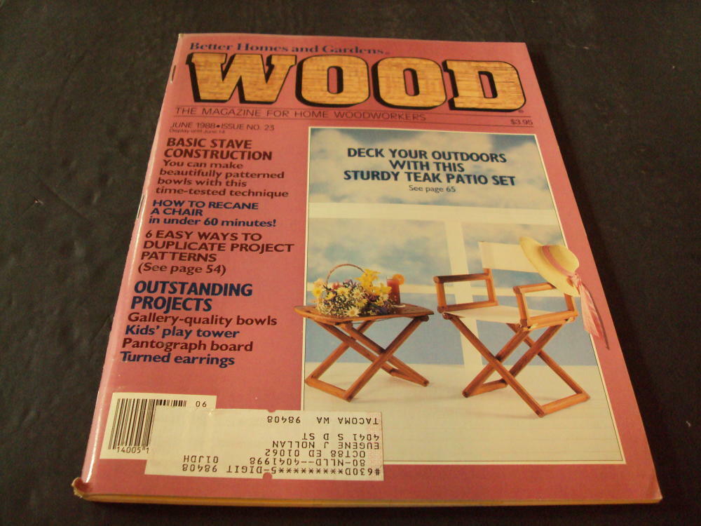 Better Homes and Gardens Wood June 1988 Teak Patio set,  Recane Chair   ID:37267
