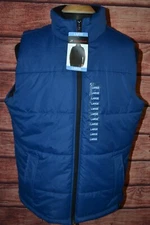 NWT Zeroxposur Blue ThermoCloud Water Resistant Full Zip Vest Size L