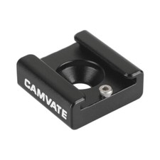 CAMVATE Hot Cold Shoe Adapter 1/4" Screw Mount fr Camera/DSLR Cage/Flash Light