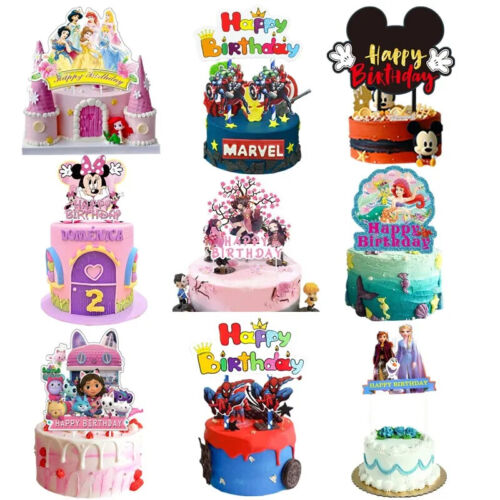 Tous dessins animés thème gâteau surmaîtrise pour enfants fête d'anniversaire gâteau décoration Pokémon Blippi - Photo 1/15