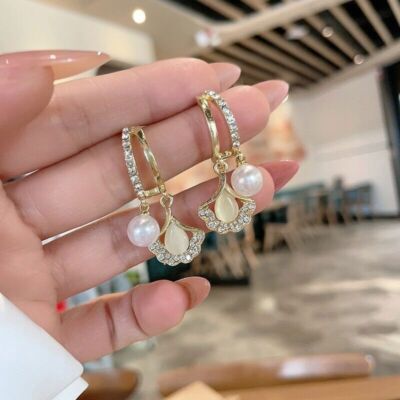 Earings Dangle Crystal 18k Gold Plated Opal Jewelry Earrings For Womens Girls