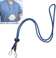 2 Pack - Adjustable Face Mask Lanyard - Mask Holder - Two Hooks by Specialist ID