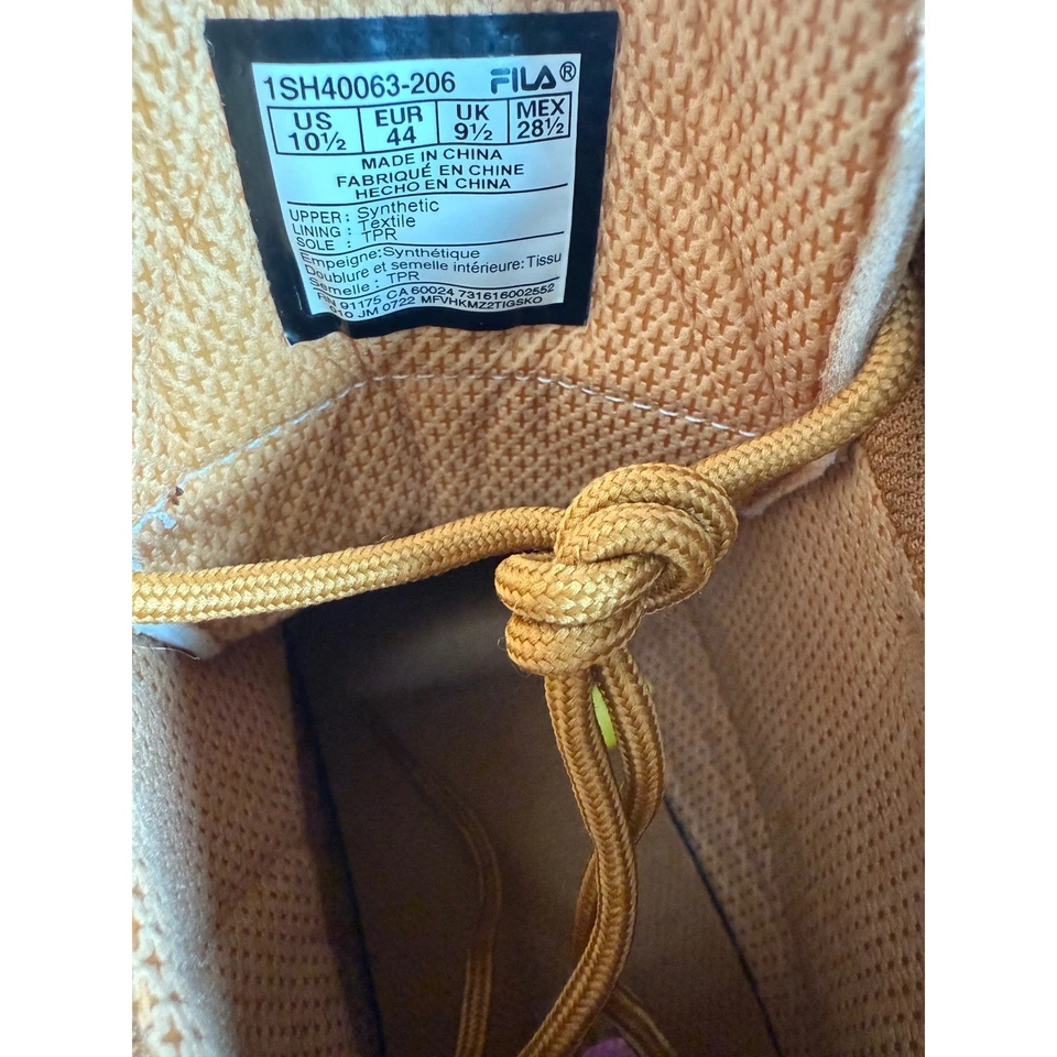 Bota Fila Edgewater 1SH40063-206 para hombre 10 1/2 lengüetas nobuck trigo ropa de calle hiphop Foto 4 de 4