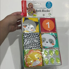 NWT Infantino Bath Blocks Colors and Numbers 0 M