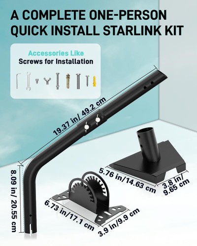 Starlink Roof Mount Kit for Gen 3 - 180 Degree Adjustable Wall Mounting Kit w... - Picture 5 of 7