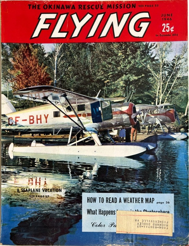 FLYING Magazine, June 1946, Military & Civil Aviation, Cessna 140 Check Flight