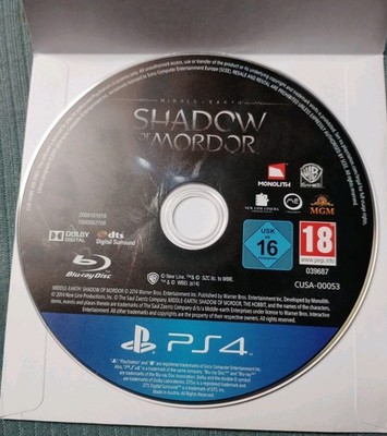 PlayStation 4 PS4 Game Shadow Mordor