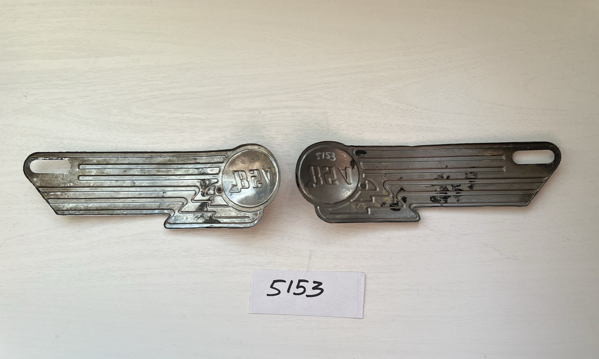 VINTAGE BSA MOTORCYCLE GAS TANK BADGES BOTH SIDES USED OEM | eBay