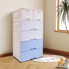 6-Drawers Dresser for Bedroom Chest Drawers Storage Cabinet Closet Free Standing