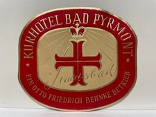 KURHOTEL BAD PYRMONT Luggage Label Germany 1930s Art Deco Ephemera