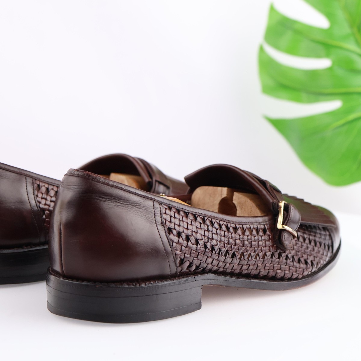 Allen Edmonds Men Montague Loafer Size 10.5 D Brown Kiltie 