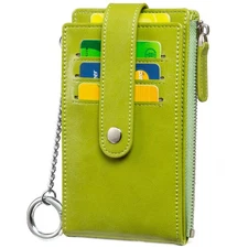 Credit Card Holder for Women RFID Small Wallet Women Slim - Multi Zipper Card...