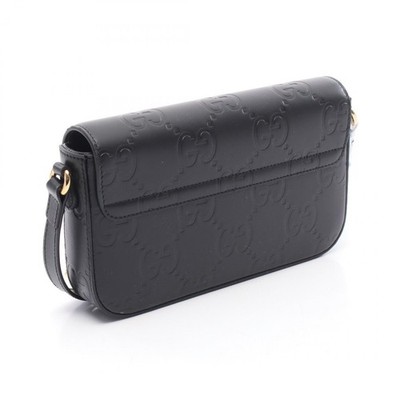 GUCCI GG Super Mini Shoulder Bag 772794AADLO1000 leather Black NEW