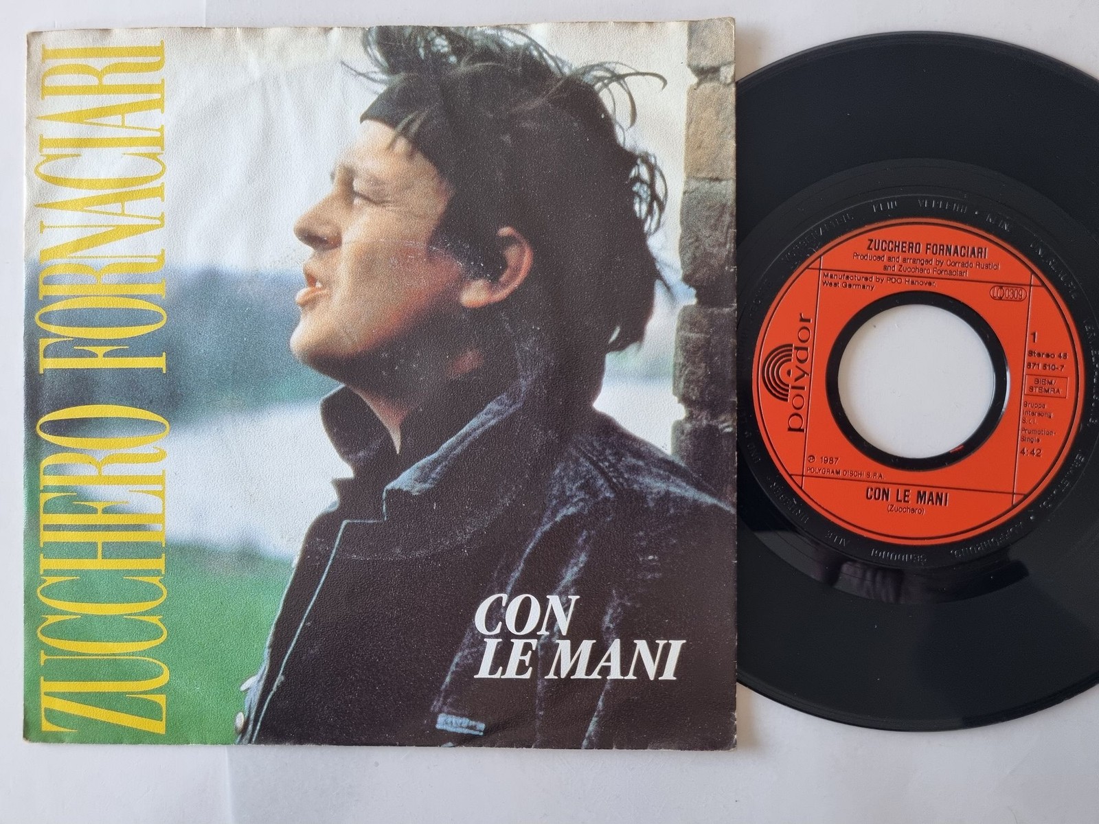 Zucchero Fornaciari - Con Le Mani 7'' Vinyl Germany