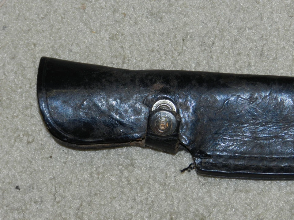 Cuchillo de caza Colt CT6 hoja fija con funda de cuero negro Foto 3 de 3