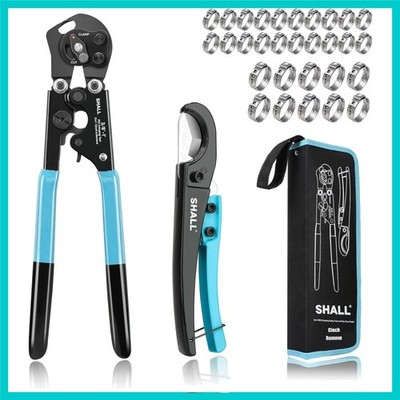 Ergonomic 2-in-1 PEX Crimping Kit with Clamp Storage - Perfect for Pros & DIYers