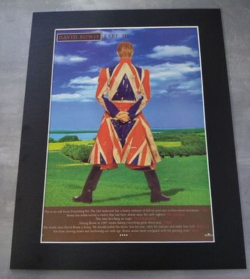 David Bowie Earthling Promo Original Album Advert Mounted 14x11''
