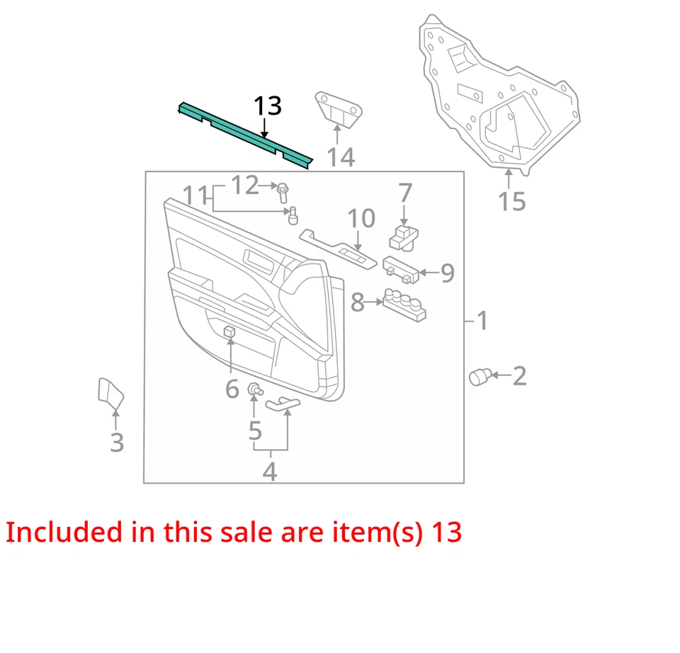 TIRA DE SELLADO PARA CADILLAC STS 2005-2011 FRT S/D WDO 20823035 - NUEVO OEM Foto 2 de 3
