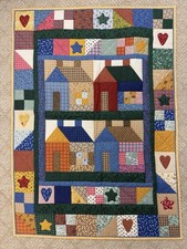 Home sweet home contemporary new quilt handmade baby wall hanging