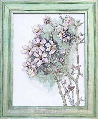 Cross Stitch ''Wild Rosemary''. Embroidery Kit. Unprinted Сanvas Crystal Art