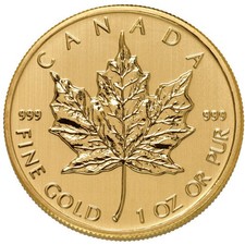 1 oz Canadian Gold Maple Leaf Coin (.999 Pure, 1979-1982 Dates) 4826.81 per troy oz