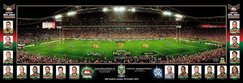 South Sydney Rabbitohs NRL Premiers Ground Panograph Framed Memorabilia - Picture 1 of 1