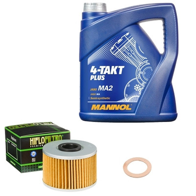 HiFlo Ölfilter Set MNOL 10W40 4L für Honda TRX 420 FA Fourtrax DCT TE37E Bj.2011
