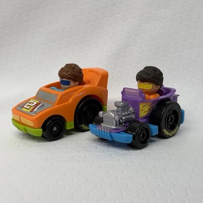 Little People Wheelies Car Race Car Fisher Price Orange Purple (2)