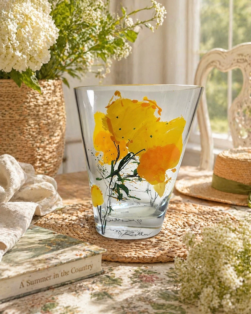 Yellow Glass Vases for sale | eBay