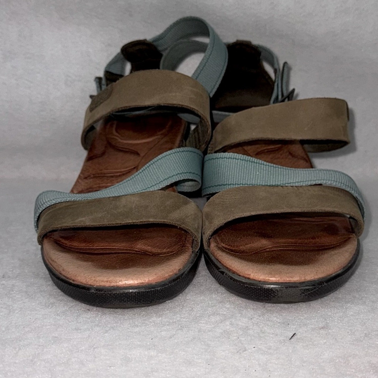 Sandali donna con cinturino Keen zeppe supporto arcobaleno verde acqua e tortora 7 5 cinturino alla caviglia