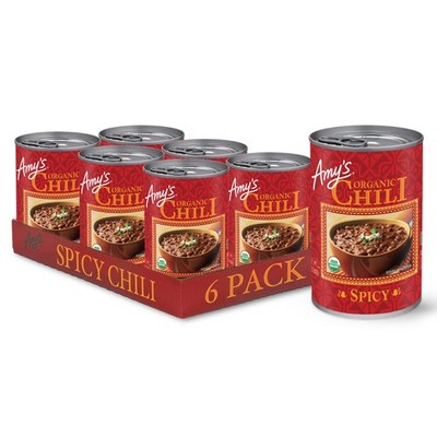 Chili, Spicy, Gluten Free & Organic Vegetarian Chili, 14.7 Oz (6 Pack)