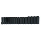 16-Piece 1/2" Drive Deep 6-Point Impact Socket Set, Metric, Williams MS-14-16RC