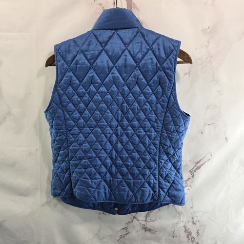 Talbots Vest Womens Small Puffer Blue Quilted Synthetic Full Zip Insulated - Picture 4 of 10