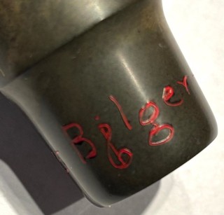 Exc Orig Early BILGER MORGAN OHIO BMJ 6 TENOR MOUTHPIECE ser #7175