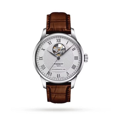 Tissot LE Locle Powermatic 80 Open Heart Silver Dial Men's Watch