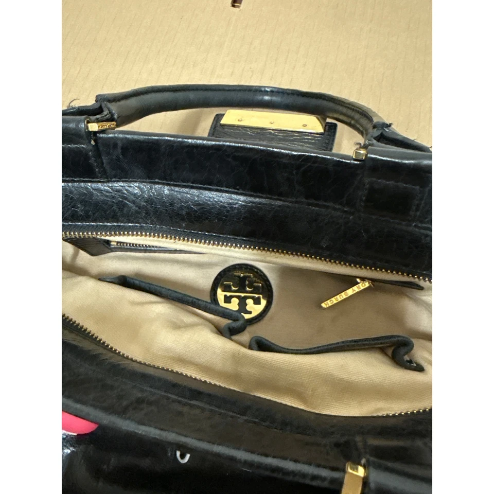 Bolso Bandolera Extraíble Tory Burch Holland Cuero Negro Correa Espejo Foto 3 de 3