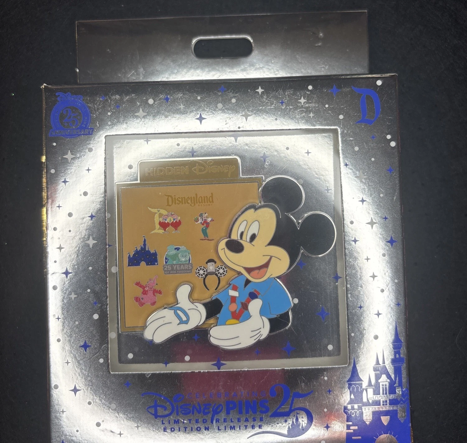 2025 Disney Land Hidden Mickey Mouse 25th Anniversary Wave A Mini Jumbo LR Pin