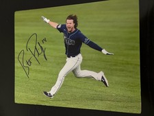 Rays Brett Phillips signed 8x10 Photo W/COA