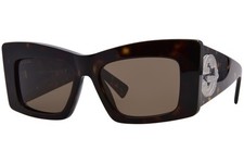 Gucci GG1842S 002 Sunglasses Women's Dark Havana/Brown Square Shape 53mm