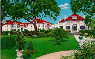 Hotel Thomas Gainesville Florida University City Grounds Curt Teich Postcard