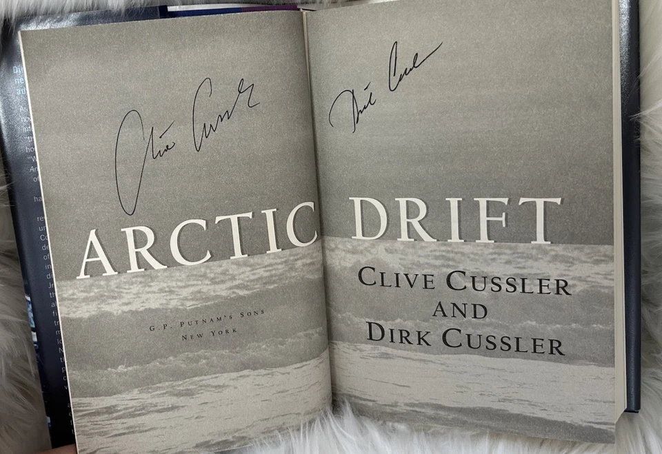 Signed x2 Arctic Drift Clive and Dirk Cussler 2008 HC DJ Putnam Books Very Good Foto 2 de 4