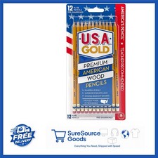 Write Dudes Gold Cedar Pencils 12-Count Pre-Sharpened for School Office