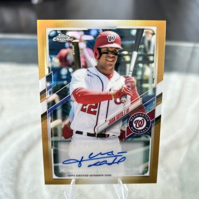 2021 Topps Chrome - Chrome Autographs Juan Soto #CUSA-JS Gold Refractor /50 (AU)
