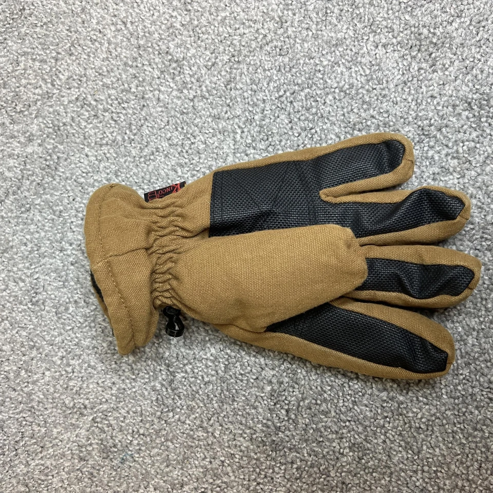 Luvas de trabalho masculinas isoladas Kinco lona marrom grande inverno aderência clima frio - Imagem 4 de 4