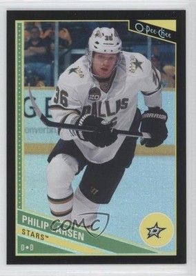 2013-14 O-Pee-Chee Black Rainbow Foil 82/100 Philip Larsen #185 0c3