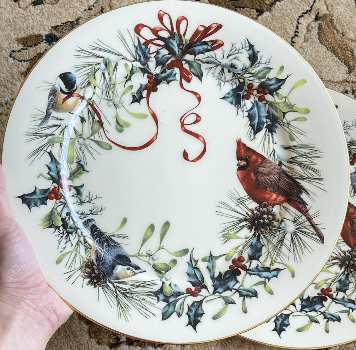 Lenox Winter Greetings Dinner Plates Set of 2 – 10.5” – Replacement Pieces