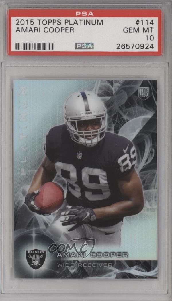 2015 Topps Platinum Rookies Amari Cooper #114 PSA 10 GEM MT Rookie RC 0a1