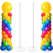 Adjustable balloon column kit set of 2, 78 Inch balloon tower Reusable Metal ...